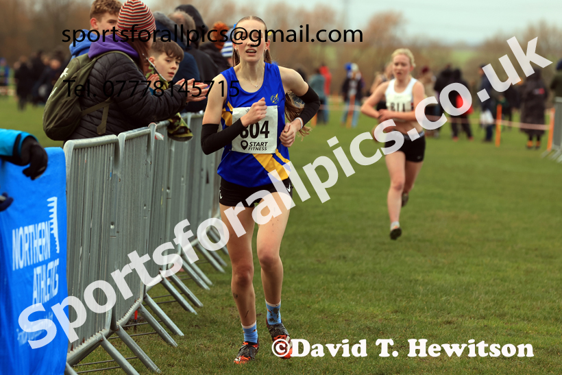 Womens Under-17s, 2026 Northern Cross Country Champs., Pontefract Racecourse, Pontefract. Photo: David T. Hewitson/Sports for All Pics